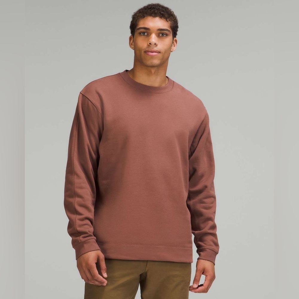Lululemon men’s French terry oversized long sleeve crew size medium smoky topez